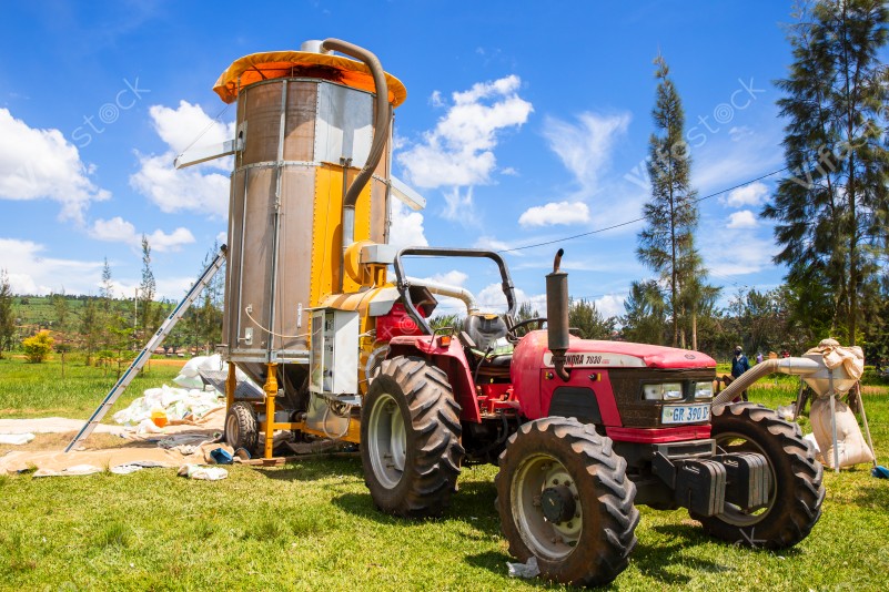 Mobile grain dryer in Rwanda